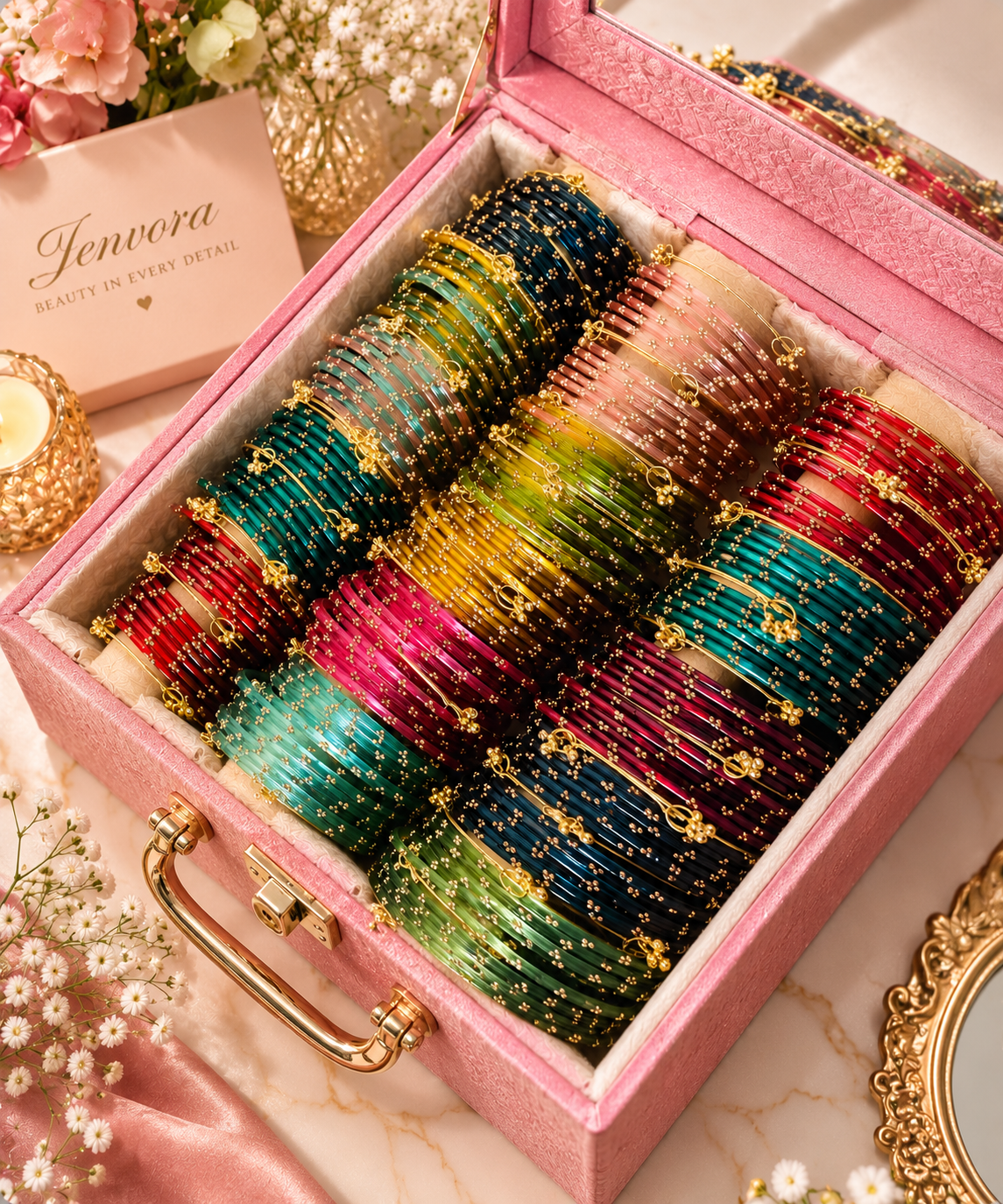Sparkling Bangle Trunk Three-Layer Box