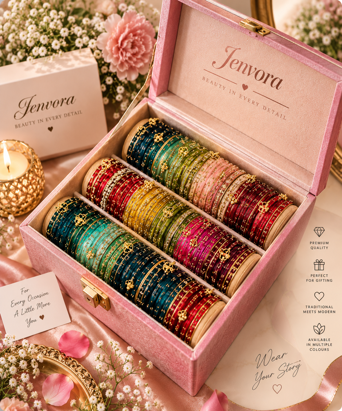 Sparkling Bangle Trunk Three-Layer Box - Image 2