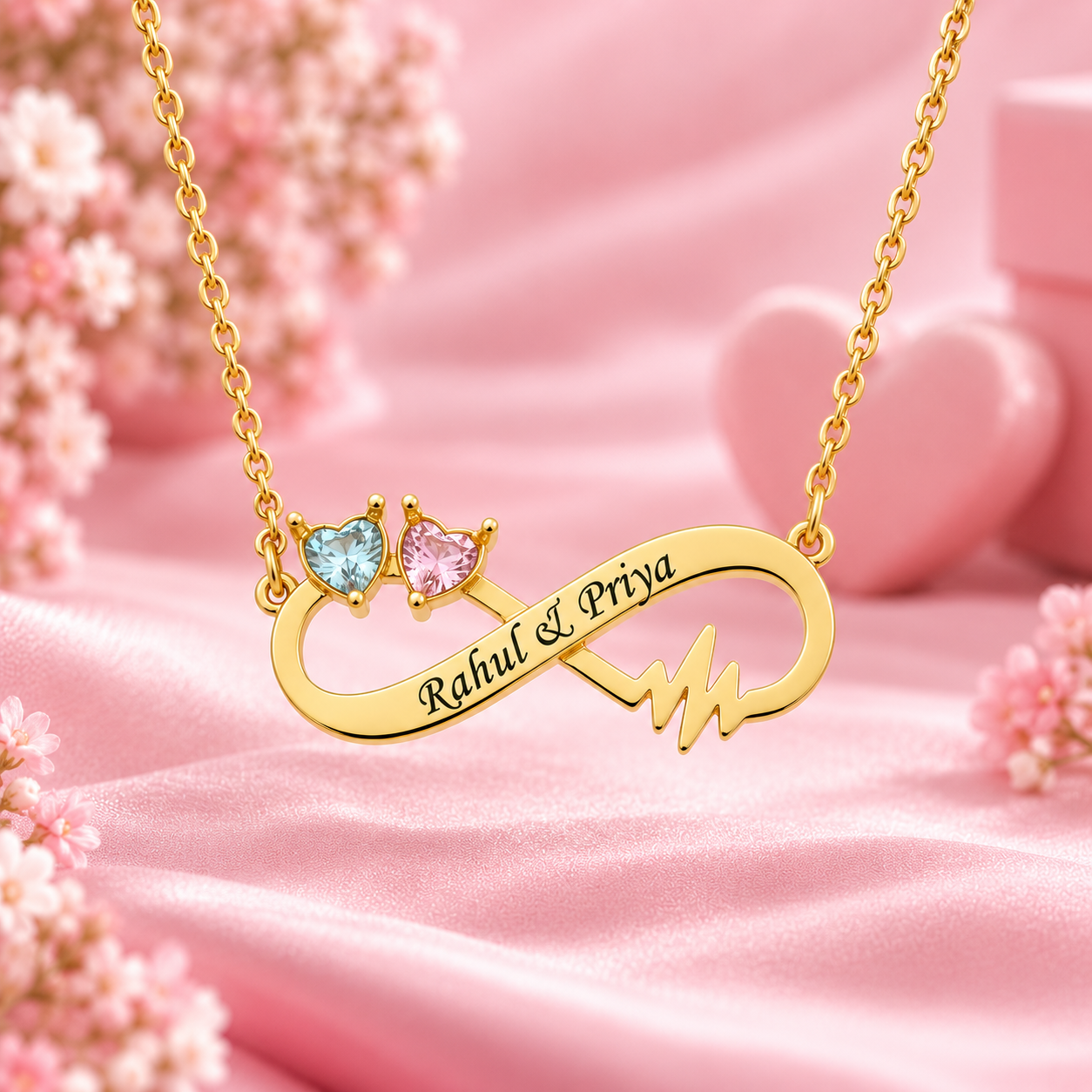 Personalised Infinity Couple Necklace